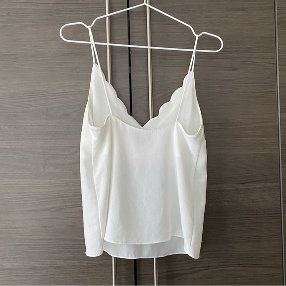 Topshop White Scallop Tank - Picture 2 of 5